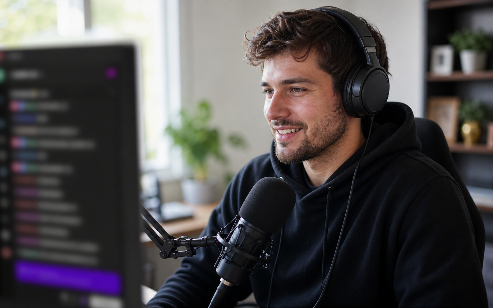 Streamer ao vivo com o chat aberto na tela